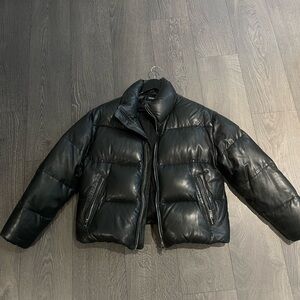 Lamarque Iris lamb leather Puffer Jacket
